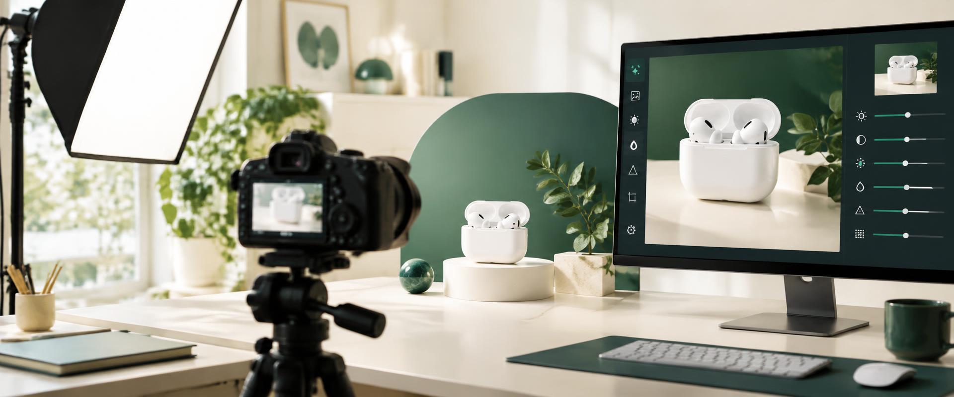 Studio photography and AI-powered image editing of the product
